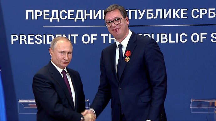 Видео: церемония вручения Президенту Сербии Александру Вучичу ордена Александра Невского