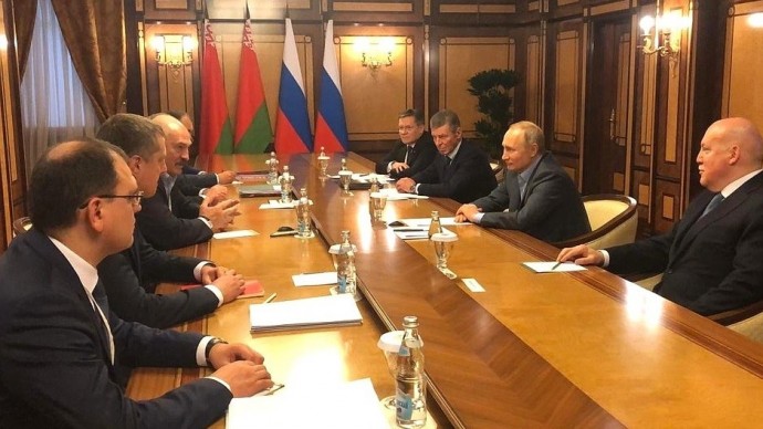 Видео переговоров Путина и Лукашенко 7 февраля 2020 года