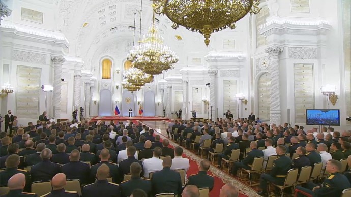 Видео выступления Путина на встрече с выпускниками военных вузов 21 июня 2022 года