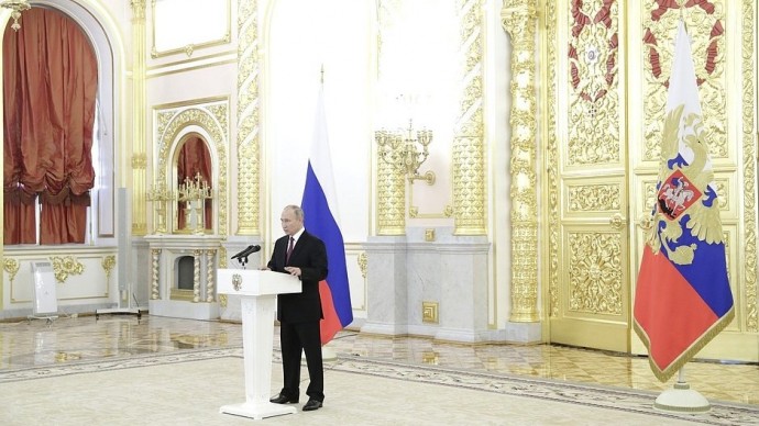 Видео церемонии вручения верительных грамот Путиным 24 ноября 2020 года